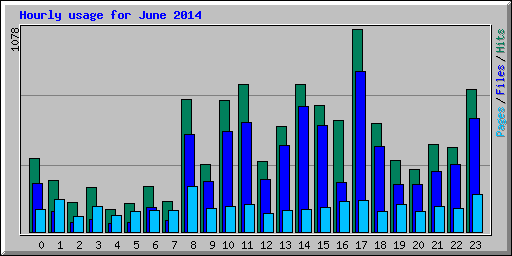 Hourly usage for June 2014