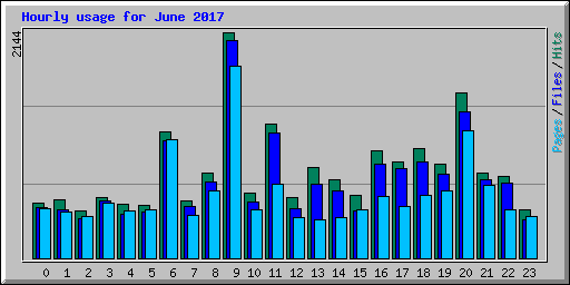 Hourly usage for June 2017