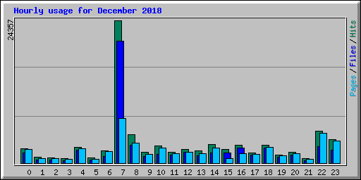 Hourly usage for December 2018