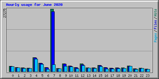 Hourly usage for June 2020