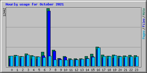 Hourly usage for October 2021
