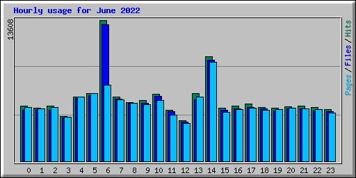 Hourly usage for June 2022